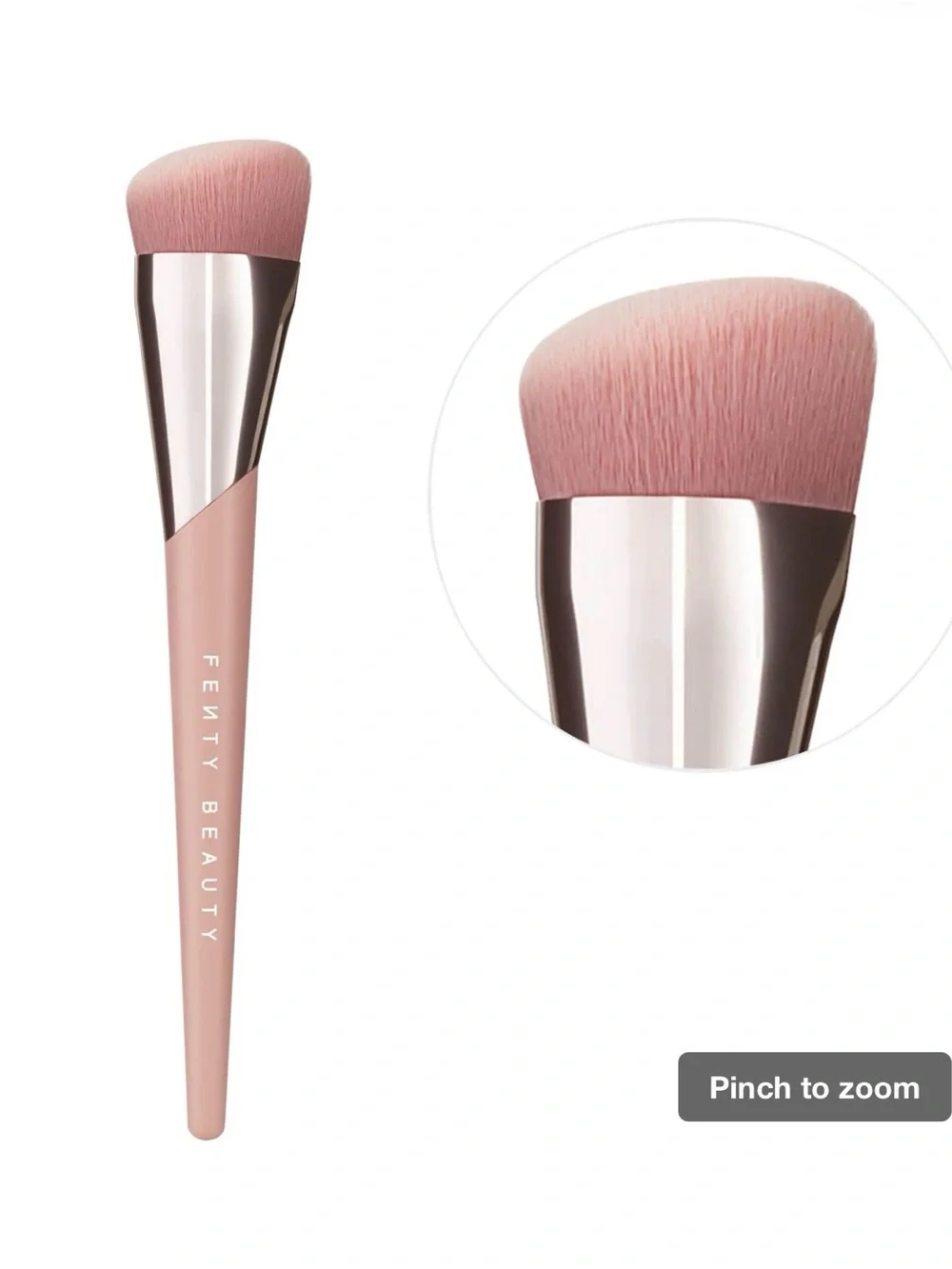 Fenty Beauty Angled Foundation Brush – Light Pink Handle